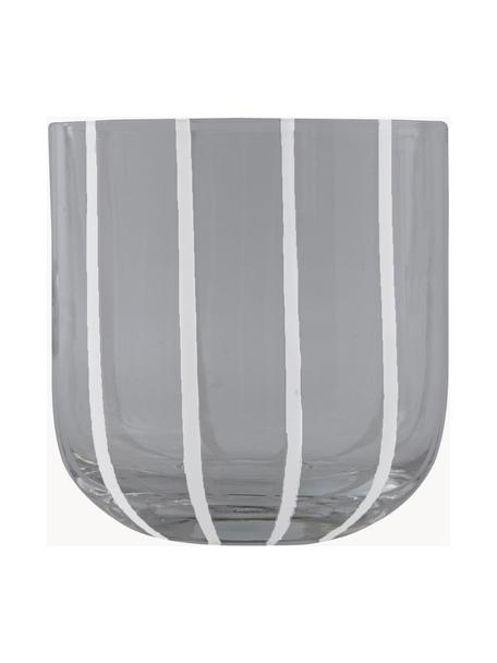 Bicchiere in vetro soffiato Mizu, 2 pz, Vetro, Grigio, bianco, Ø 8 x Alt. 8 cm, 320 ml