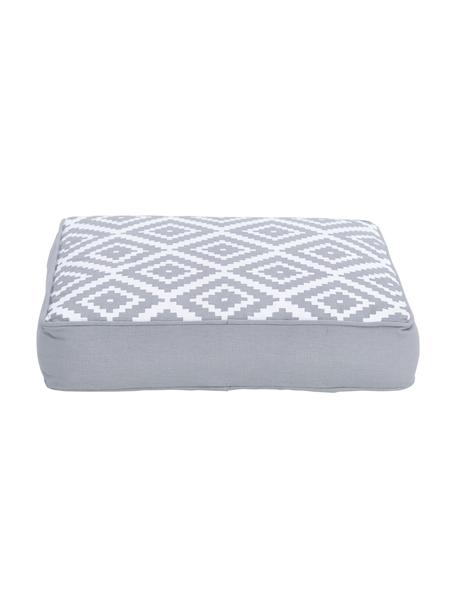 Cuscino sedia alto grigio chiaro/bianco Miami, Rivestimento: 100% cotone, Grigio, fantasia, Larg. 40 x Lung. 40 cm