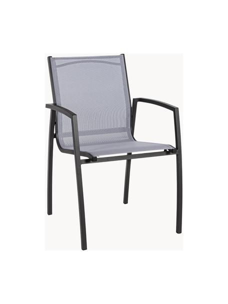 Krzesło ogrodowe Hilla Cloud, Stelaż: aluminium malowane proszk, Jasny szary, antracytowy, S 57 x G 61 cm