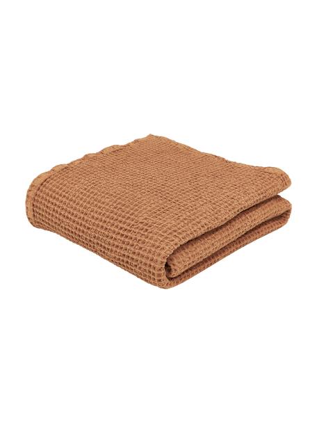 Waffelpiqué-Tagesdecke Lois aus Baumwolle in Braun, 100 % Baumwolle, Braun, B 260 x L 260 cm (für Betten bis 200 x 200 cm)