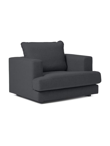 Fauteuil anthracite Tribeca, Tissu anthracite, larg. 110 x long. 96 cm