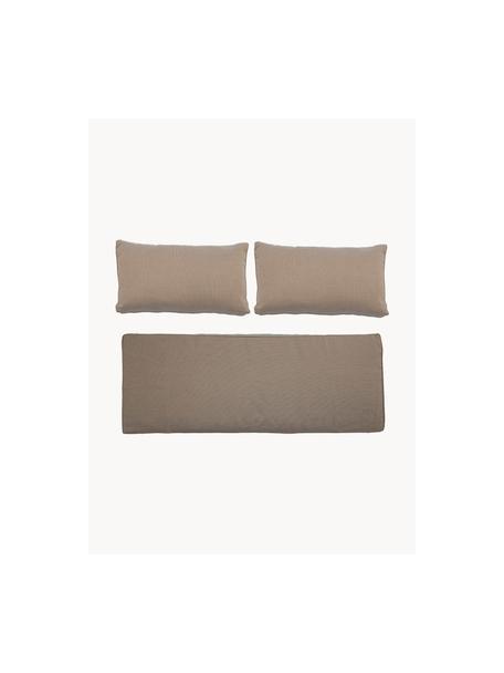 Lounge-Kissenbezüge Mundo, 3er-Set, 100 % Polyester, Beige, Set mit verschiedenen Größen