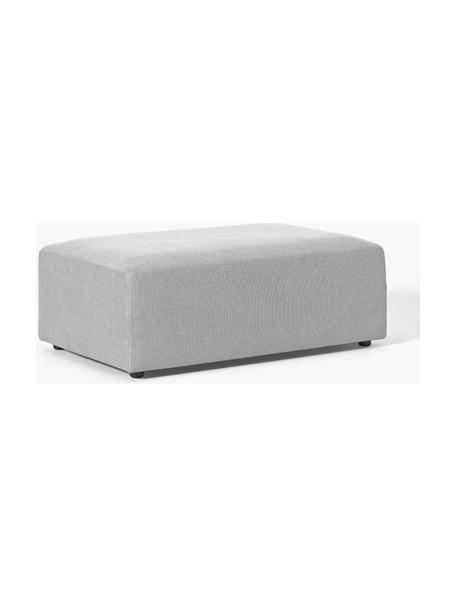 Pouf XL Melva, larg 116 x prof. 72 cm, Tissu gris clair, larg. 116 x prof. 72 cm