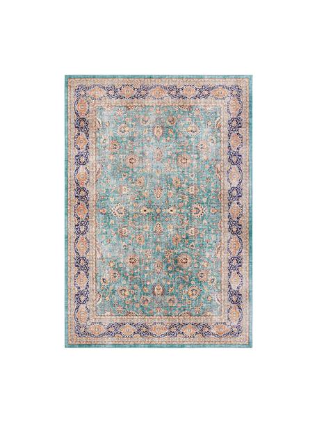 Tapis Keshan Mashad, 100 % polyester, Turquoise, multicolore, larg. 200 x long. 290 cm (taille L)