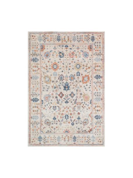 Tapis à poils ras blanc ivoire à accents multicolores Heritage, Blanc ivoire, larg. 120 x long. 170 cm (taille S)