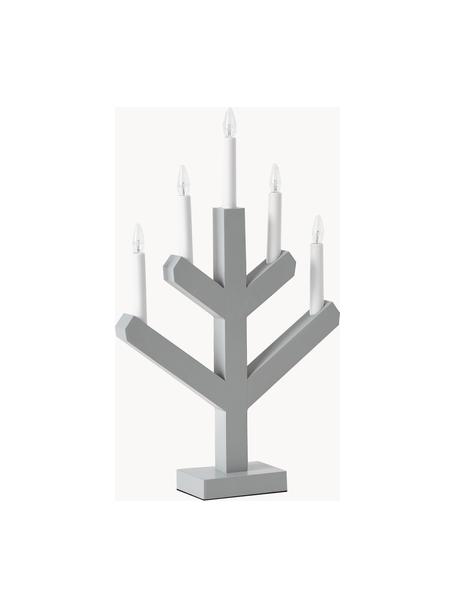 Lámpara de mesa LED de madera Vinga, Estructura: madera, Gris, blanco, An 32 x Al 50 cm