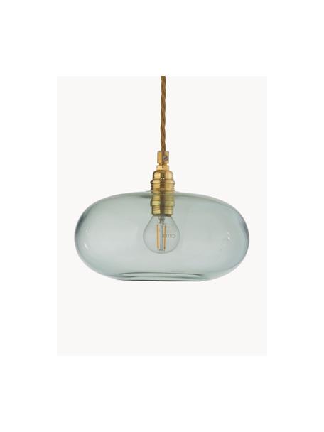 Lámpara de techo pequeño Horizon, Pantalla: vidrio tintado, Estructura: metal recubierto, Cable: cubierto en tela, Gris, dorado, Ø 21 x Al 14 cm