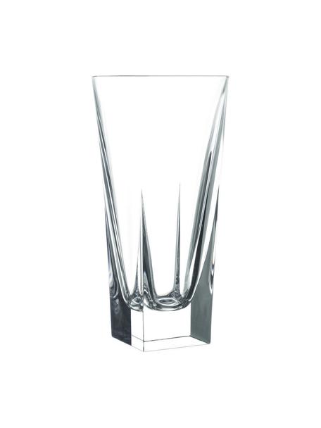 Szklanka do koktajli z reliefem Fusion, 6 szt., Szkło, Transparentny, Ø 8 x W 16 cm, 380 ml