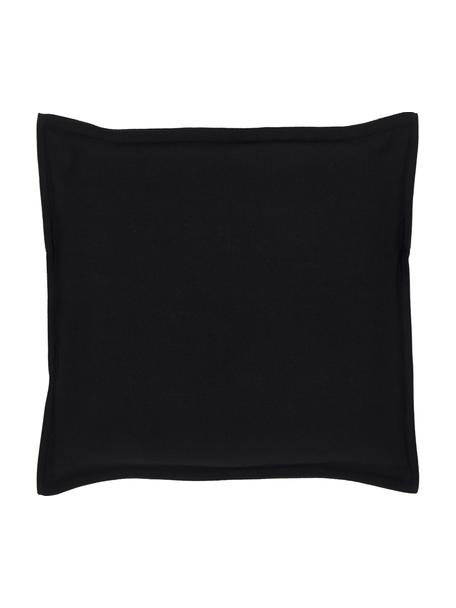 Housse de coussin noire Mads, 100 % coton, Noir, larg. 40 x long. 40 cm