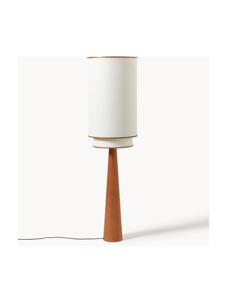 Lampadaire Faro, Blanc cassé, bois foncé laqué, haut. 152 cm