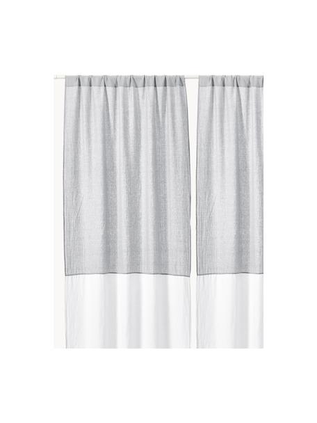 Rideau semi-transparent avec ourlet en tunnel Maisie, 2 pièces, 100 % fibres de chanvre

Le matériau est certifié STANDARD 100 by OEKO-TEX®, 6760CIT, Gris clair, blanc, larg. 135 x long. 260 cm