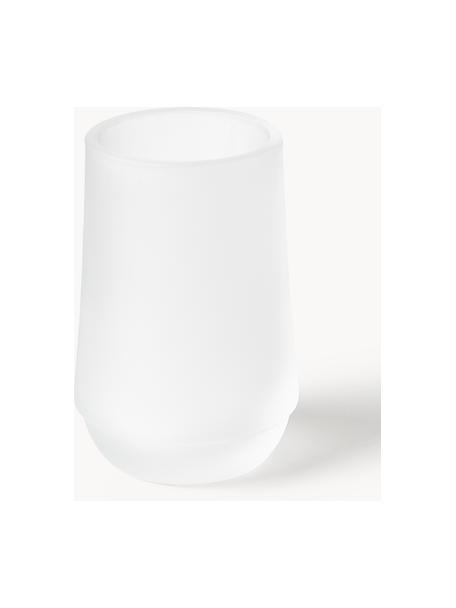 Vaso cepillo de dientes de vidrio Ocean, Vidrio, Blanco semitransparente, Ø 30 cm