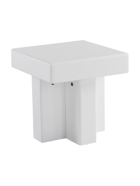 Mesa auxiliar Crozz, Tablero de fibras de densidad media (MDF) pintado, Madera pintada en blanco, An 35 x Al 43 cm