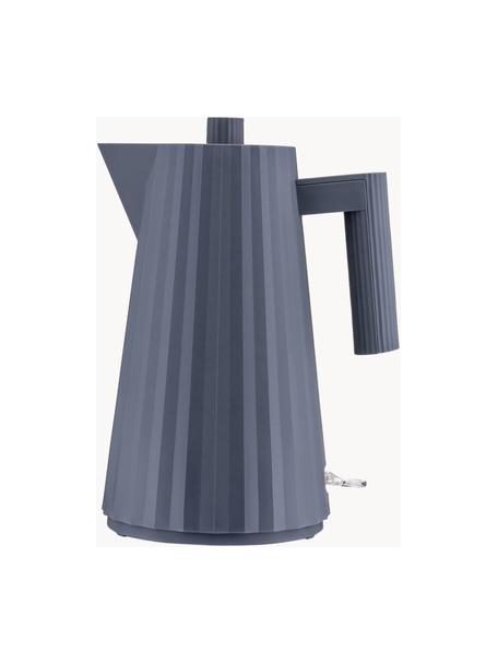 Bollitore con superficie strutturata Plissé 1,7 L, Resina termoplastica, Grigio-blu, Larg. 21 x Alt. 29 cm
