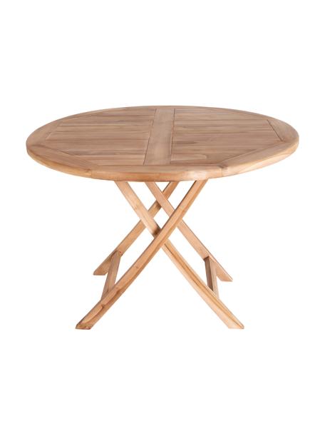 Skládací zahradní stůl z teakového dřeva Oviedo, Ø 100 cm, Teakové dřevo, Teakové dřevo, Ø 100 cm, V 75 cm