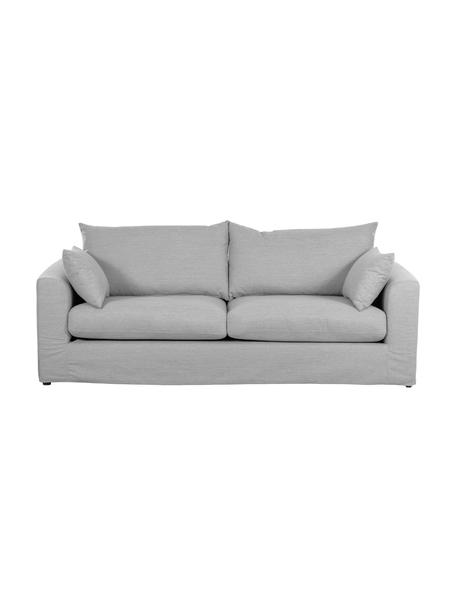 Sofa Zach (3-Sitzer) in Grau, Bezug: Polypropylen Der hochwert, Füße: Kunststoff, Webstoff Grau, B 224 x T 90 cm