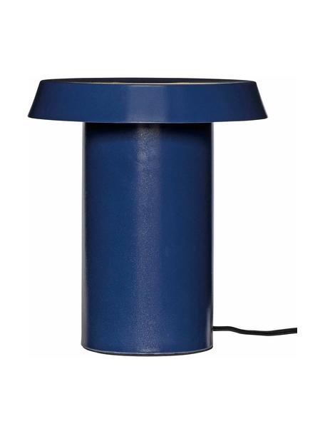 Lampada da tavolo piccola a LED Keen, Lampada: metallo rivestito, Blu scuro, Ø 20 x Alt. 22 cm