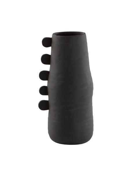 Designová váza Stila, Polyresin, Černá, Š 13 cm, V 31 cm