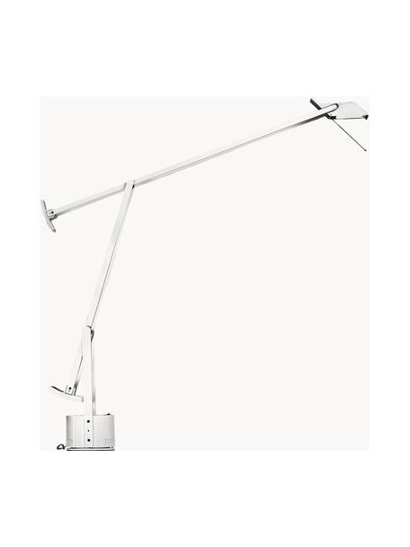 Grote verstelbare bureaulamp Tizio, Lampenkap: technopolymeer, Frame: gecoat aluminium, Wit, Ø 78 x H 66 cm