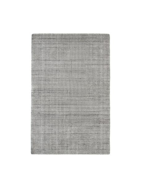 Handgeweven kortpolig vloerkleed Willow, 100% polyester, GRS-gecertificeerd, Grijs, wit, B 120 x L 180 cm (maat S)