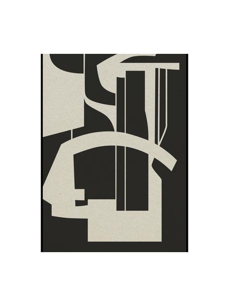 Ingelijste digitale print Silhouette, Afbeelding: karton, Frame: gecoat staal, Lichtbeige, zwart, B 30 x H 43 cm