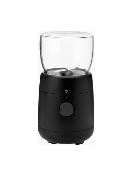 Macinacaffè elettrico Foodie, Contenitore: vetro borosilicato, Nero opaco, Ø 10 x Alt. 18 cm