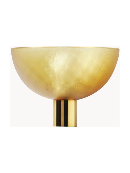 LED-Wandleuchte Fata, Lampenschirm: Thermoplastischer Kunstst, Goldfarben, B 16 x T 17 cm