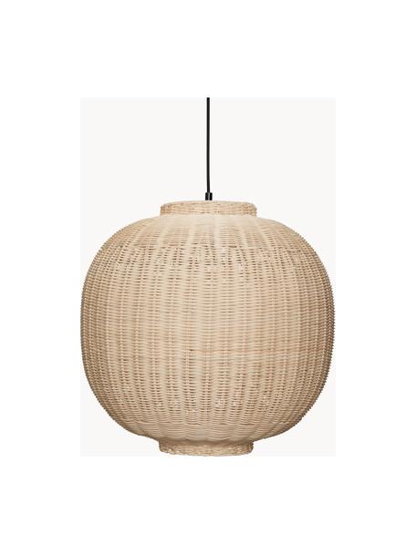 Handgemaakte rotan hanglamp Chand, Lampenkap: rotan, Beige, Ø 45 x H 43 cm