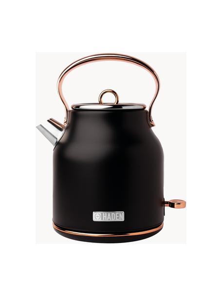 Bouilloire Heritage, 1,7 L, Acier inoxydable, enduit, Noir, doré, 1,7 L