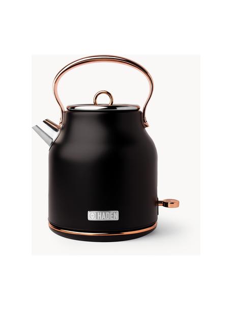 Bouilloire Heritage, 1,7 L, Acier inoxydable, enduit, Noir, doré, 1,7 L