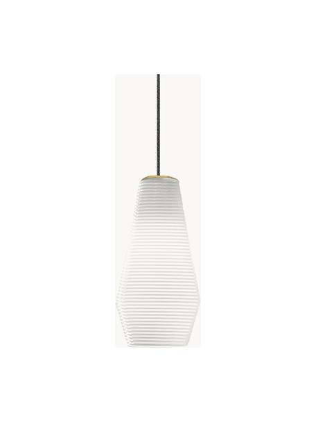 Lampa wisząca ze szkła dmuchanego Olivia, Biały, Ø 13 x W 27 cm