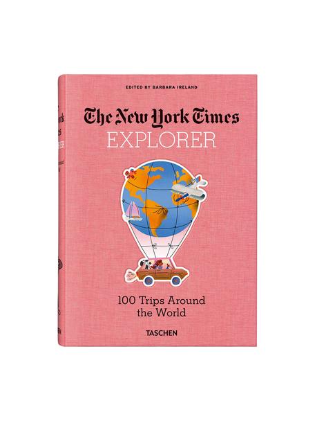 Kniha: The New York Times Explorer. 100 Trips Around the World (Anglicky), Papír, Růžová, více barev, Š 17 cm, D 24 cm