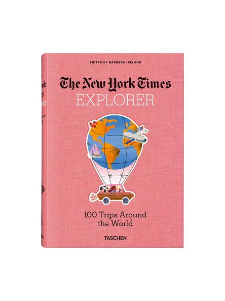 The New York Times Explorer, 100 Trips Around the World, Papier, Różowy, wielobarwny, S 17 x D 24 cm