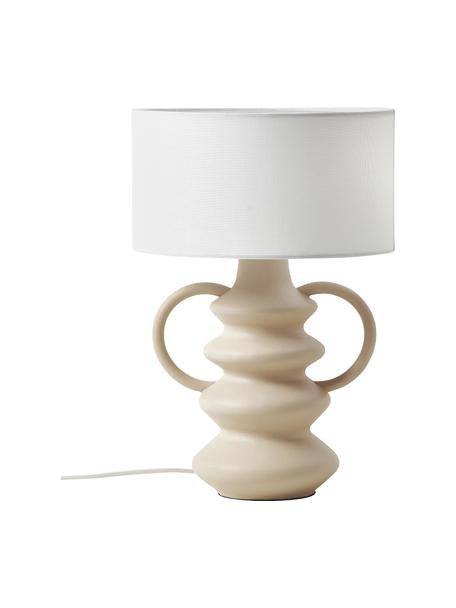 Lampa stołowa Luvi, Kremowobiały, beżowy, Ø 32 x W 47 cm