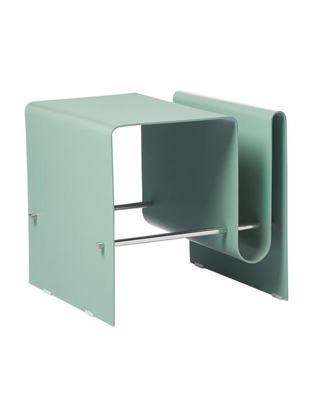Tavolino in metallo Julia, Metallo verniciato a polvere, Verde, Larg. 50 x Prof. 45 cm