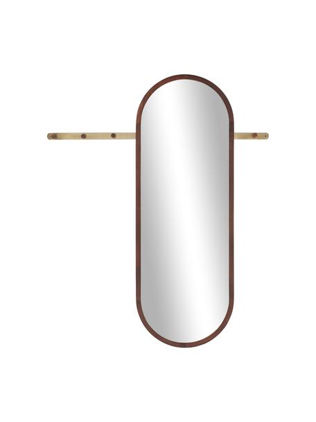 Oválne nástenné zrkadlo Ali, Hnedá, mosadzné odtiene, Š 130 x V 155 cm