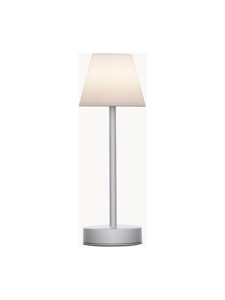 Lampe d'extérieur LED mobile à intensité variable et fonction tactile Lola, Blanc, argenté, Ø 11 x haut. 32 cm