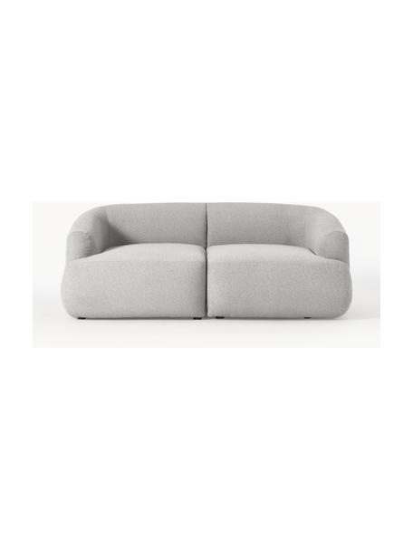 Modulares Bouclé-Sofa Sofia (2-Sitzer), Bezug: Bouclé (100 % Polyester) , Gestell: Fichtenholz, Spanplatte, , Bouclé Hellgrau, B 190 x T 103 cm