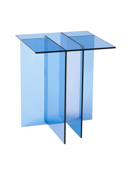 Tavolino in vetro Anouk, Vetro, Blu trasparente, Larg. 42 x Alt. 50 cm