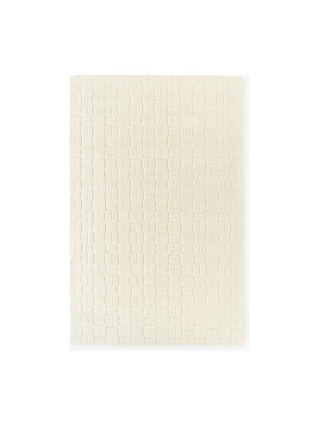 Alfombra artesanal de lana texturizada Orlando, 100% lana (certificado RWS)

Las alfombras de lana se pueden aflojar durante las primeras semanas de uso, la pelusa se reduce con el uso diario., Blanco crema, An 200 x L 300 cm (Tamaño L)