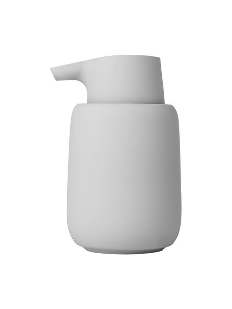 Dosificador de jabón de cerámica Sono, Cerámica, Gris, Ø 9 x Al 14 cm