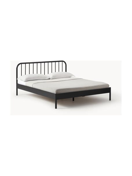 Cama de metal Sanna, Metal con pintura en polvo, Negro, An 160 x L 200 cm