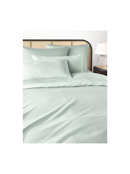 Baumwollsatin-Bettdeckenbezug Comfort, Webart: Satin Fadendichte 300 TC,, Salbeigrün, B 200 x L 200 cm