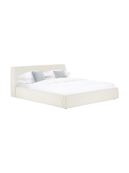 Letto imbottito Cloud, Rivestimento: tessuto finemente struttu, Tessuto beige, Larg. 160 x Lung. 200 cm