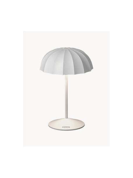 Malá prenosná stolová LED lampa do exteriéru Ombrellino, Biela, Ø 16 x V 23 cm