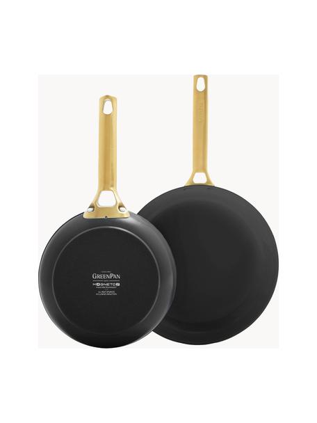 Set di 2 padelle con rivestimento antiaderente Padova, Nero, Ø 20 e Ø 26 cm