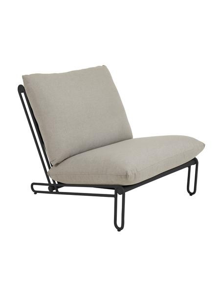 Modulaire stoel Blixt met metalen frame, Frame: stof, metaal, gecoat, Zwart, beige, B 103 x D 78 cm