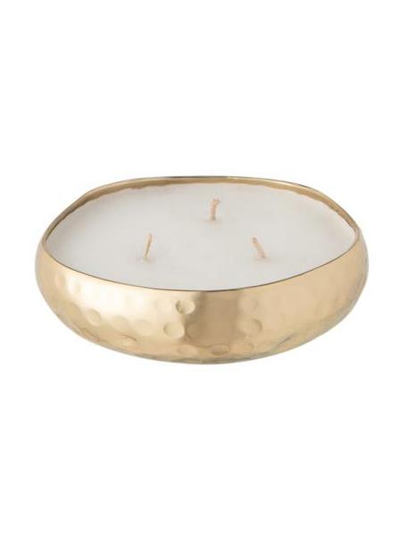 3-lonts geurkaars Livia (oud & amber), Houder: gecoat metaal, Oud & amber, Ø 13 x H 4 cm