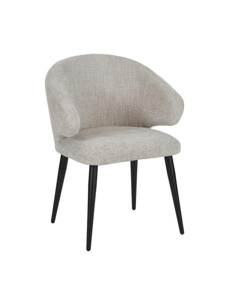 Chaise design moderne Celia, Tissu bouclé gris clair, larg. 57 x prof. 62 cm