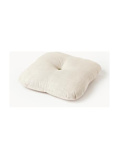 Cuscino imbottito in cotone Devi, Rivestimento: 100% cotone, Beige chiaro, Larg. 40 x Lung. 40 cm